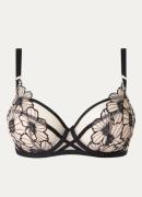 Chantelle Beugel bh van mesh met bloemborduring