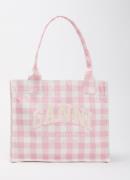 Ganni Shopper van canvas met logoborduring