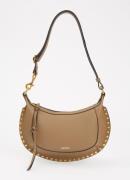 Isabel Marant Oskan Moon schoudertas van leer met studs