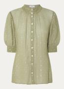 ba&sh Mimi semi-transparante blouse met lurex