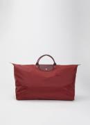 Longchamp Le Pliage Green reistas XL met leren details