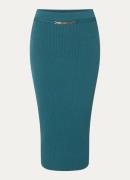 NIKKIE Kochi midi rok met ribstructuur