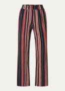 Farm Rio Pipa high waist wide fit broek met streepprint en structuur