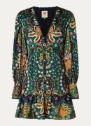 Farm Rio Jaipur mini blousejurk met print en ruches
