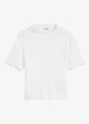 Marc O'Polo Denim T-shirt met ribstructuur en geschulpte zoom