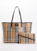 Burberry Highlands shopper met kalfsleren details