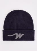 MaxMara Alben ribgebreide muts van wol