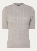 NIKKIE Luanda top met opengewerkt dessin en lurex