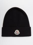 Moncler Muts van wol met logo