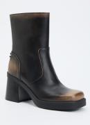 Coach Enkellaarsje van leer met logo