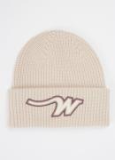 MaxMara Alben ribgebreide muts van wol
