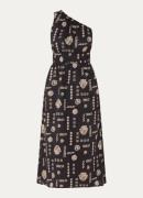 Rails Selani one shoulder midi jurk met print