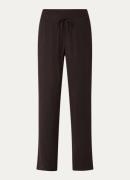 OPUS Marou Crinkle high waist loose fit broek met structuur