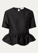 Neo Noir Alva top met volant