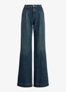 Ralph Lauren High waist wide fit pantalon met plooidetail