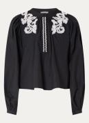 alchemist Helen top met broderie en pofmouw