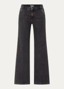 Benetton High waist wide fit pantalon met steekzakken