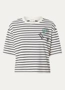 Fabienne Chapot Benji T-shirt met streepprint en borduring