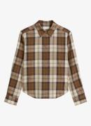 Marc O'Polo Blouse in lyocellblend met ruitdessin