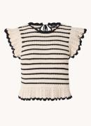 Rails Coen grofgebreide top met streepprint