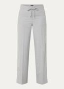 Claudia Sträter Mid waist wide fit pantalon met trekkoord