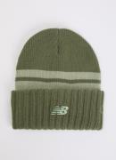 New Balance Ribgebreide muts met logoborduring