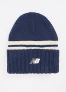 New Balance Ribgebreide muts met logoborduring