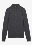 Reiss Trafford regular fit fijngebreide polo van merinowol
