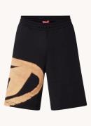 Diesel P-crow loose fit korte joggingbroek met logoprint