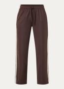ba&sh Joshua high waist straight fit trackpants met trekkoord
