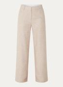 Josephine & Co Lucien high waist wide fit pantalon in wolblend met gem...