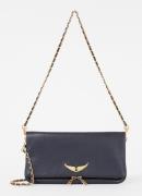 Zadig&Voltaire Rock Grained clutch van leer