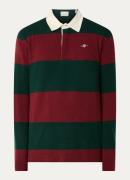 Gant Regular fit polo in wolblend met logoborduring
