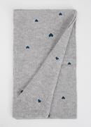 Fabienne Chapot Lidia sjaal in merino wolblend met borduring 200 x 33 ...