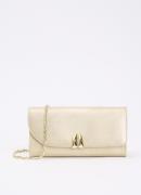 L.K.Bennett Florence clutch van geitensuède met afneembare schouderrie...