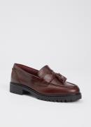 Dune London Wide Fit Gracelyn loafer van leer