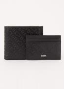 BOSS Portemonnee en pasjeshouder van geitenleer set van 2