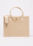 NIKKIE Dante handtas met tweed-look en afneembare schouderriem