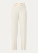 NIKKIE Lisbon high waist straight fit pantalon met sierknopen