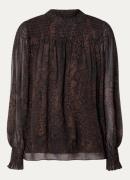 ba&sh Shamy top met slangenprint