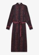 Reiss Daria midi blousejurk met strikceintuur