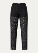 Fabienne Chapot Mora high waist wide fit pantalon met opengewerkt dess...
