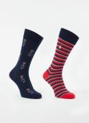 Ralph Lauren Sokken met print in 2-pack