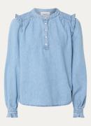 ba&sh Lio tuniek van chambray