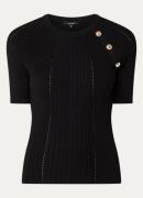 NIKKIE Lahore top met ribstructuur