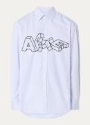Arte Antwerp Blocks regular fit overhemd met logo- en streepprint