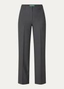 Benetton High waist straight fit pantalon met steekzakken