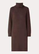 Claudia Sträter Grofgebreide midi jurk in kasjmierblend met col