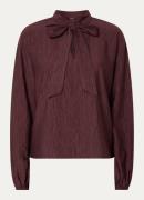 OPUS Tuniek in lyocellblend met structuur en sjaalkraag