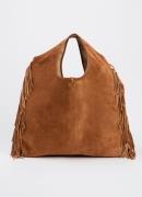 Jérôme Dreyfuss Paco shopper van kalfssuède met franjes